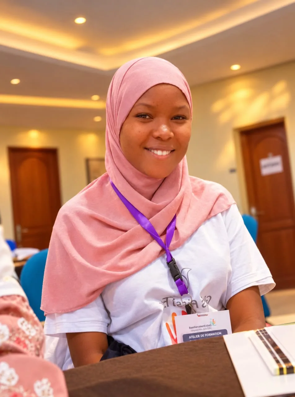 Portrait d’Aichatou Azia, responsable VBG et protection de l’enfance à l’ONG ADDENA